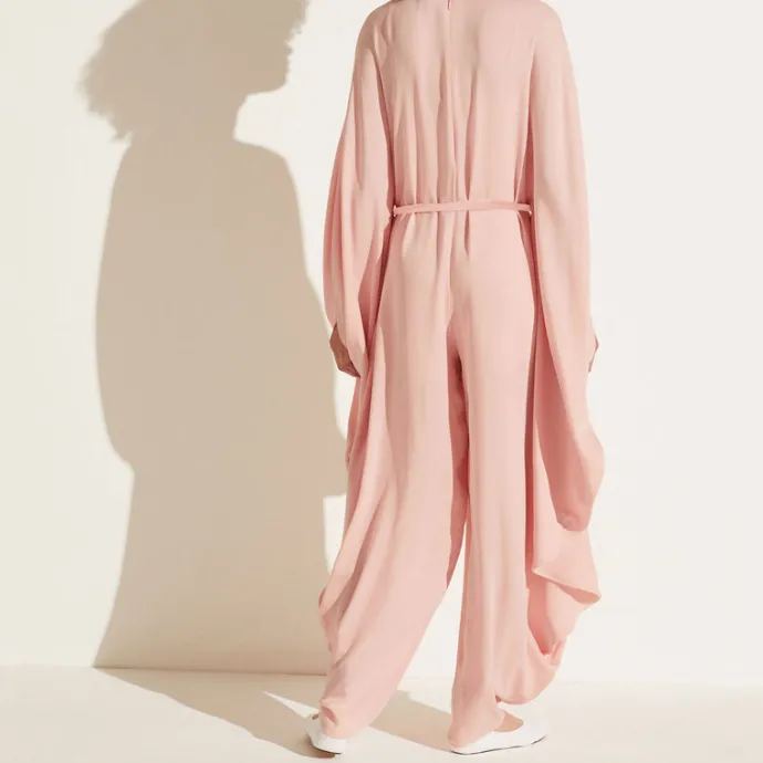 Blissful Peach Cascade Jumpsuit J7028