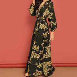 Bohemian Printed Maxi Dress J5795
