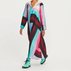 Collar Style Free Size Long Kaftan Kurti Top For Party Wear Women KAF0049