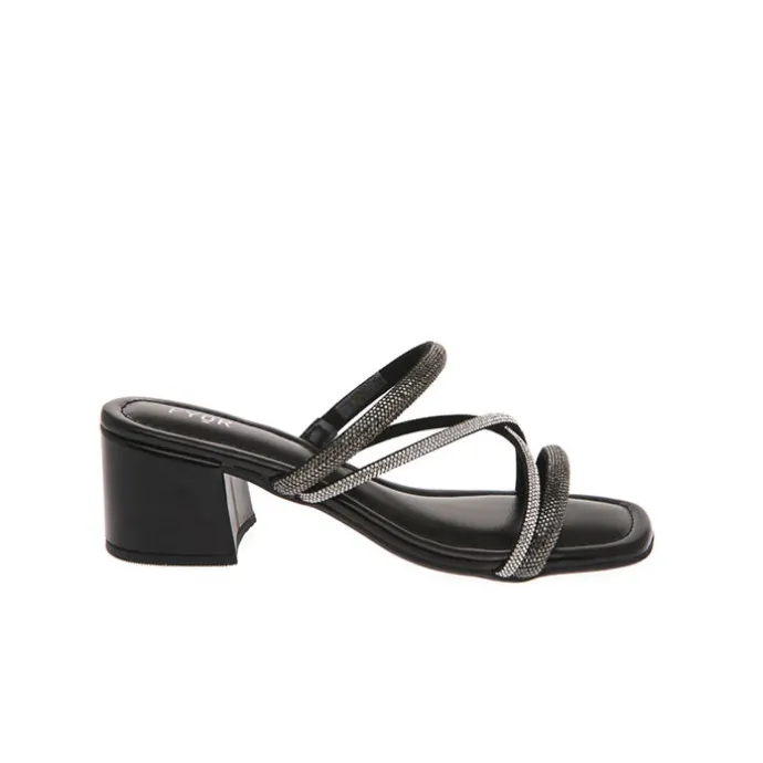 Cross Crystal Strappy Mule BDV 091