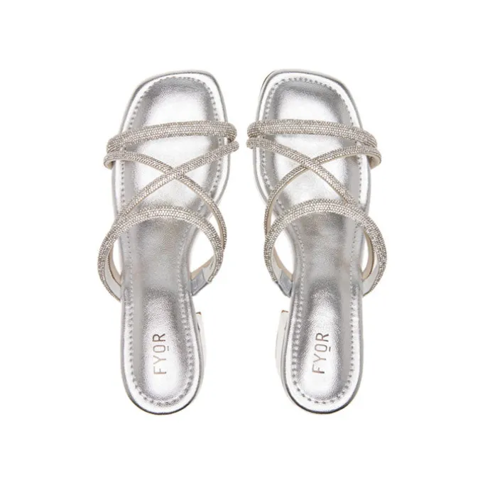 Cross Crystal Strappy Mule BDV 091