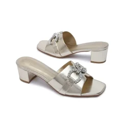 Crystal Brooch Mule HL 226