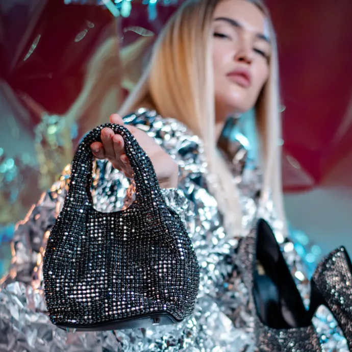 Crystal Mesh Shoulder Handbag TB 01