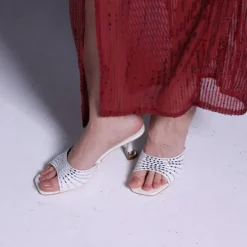 Diamante Detail Slip On Mule HL 131