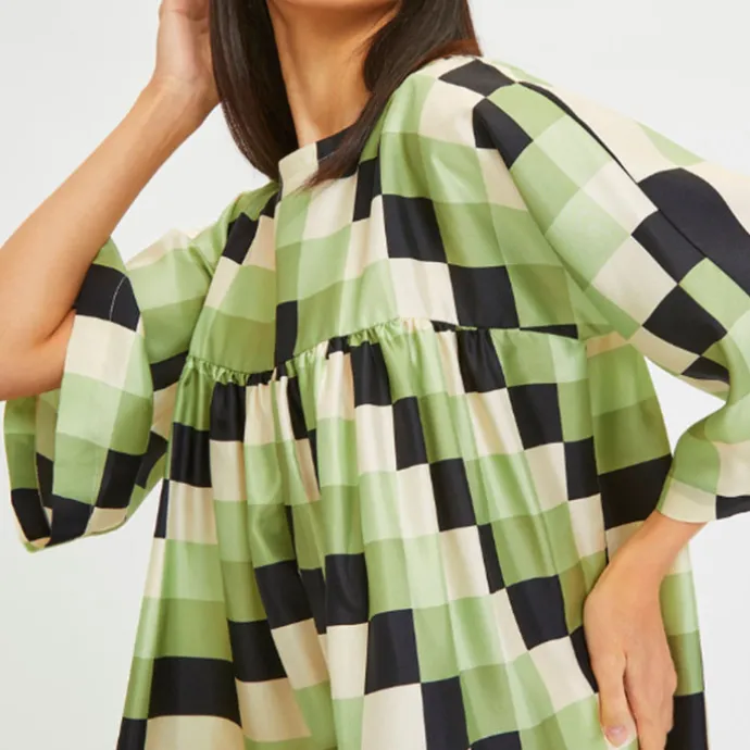 Emerald Mosaic Womens Round Neck Top TUN001
