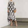 Geometric Boat Neck Printed Kaftan KAF0034