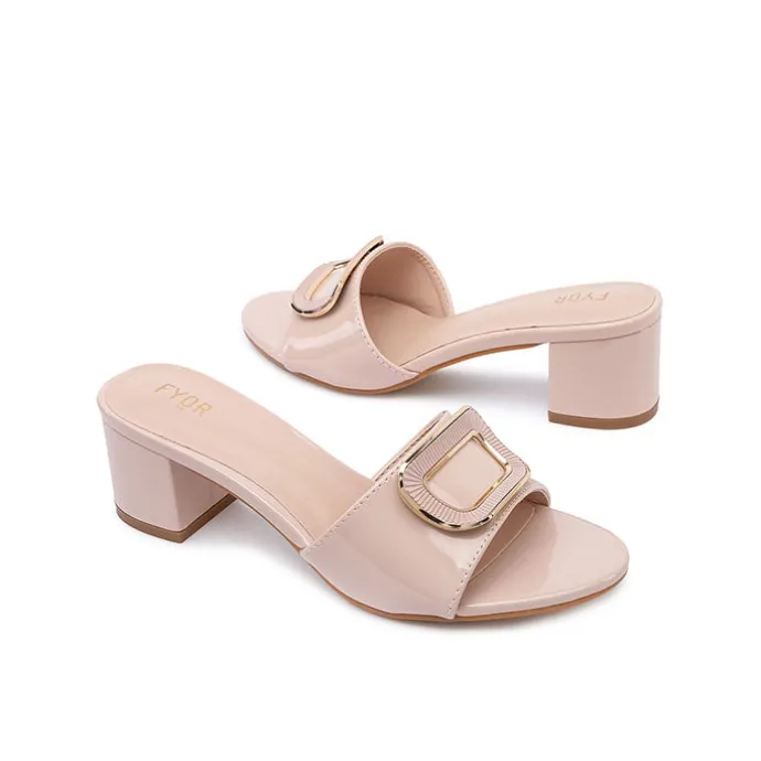 Geometric Brooch Mule HL 225