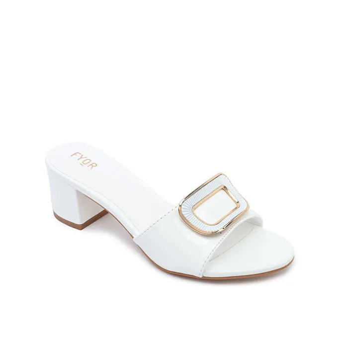 Geometric Brooch Mule HL 225