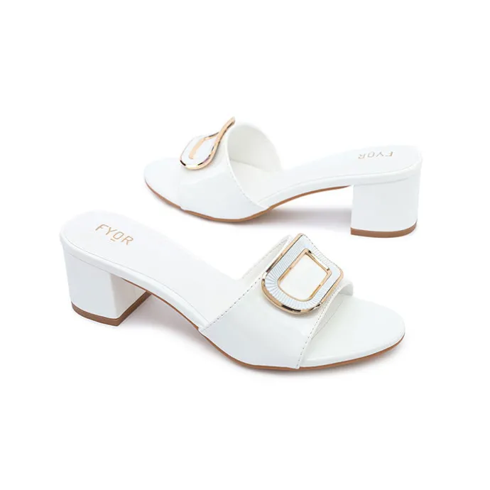 Geometric Brooch Mule HL 225