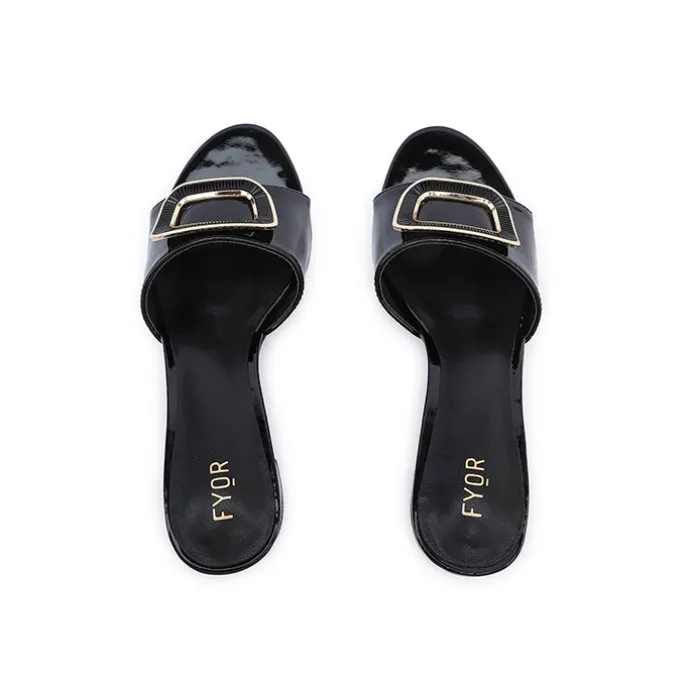 Geometric Brooch Mule HL 225