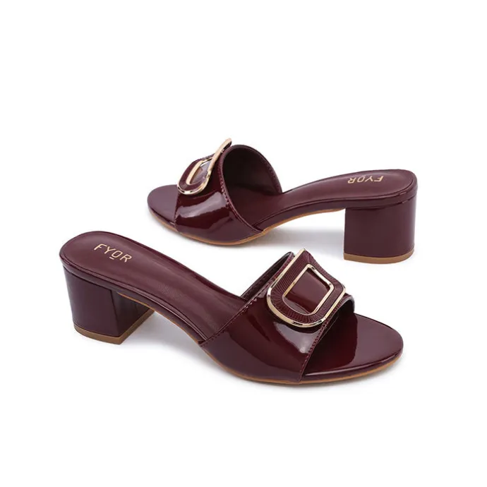 Geometric Brooch Mule HL 225