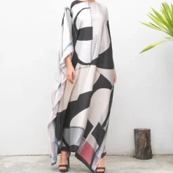 Geometric Digital Printed Long Casual Wear Kaftan KAF0080