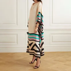 Geometric Print Boat neck Kaftan KAF002
