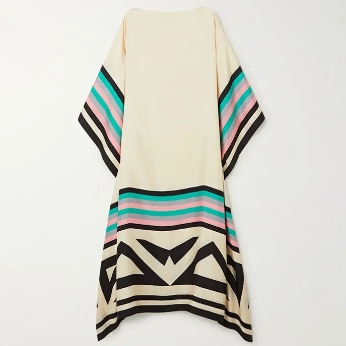 Geometric Print Boat neck Kaftan KAF002