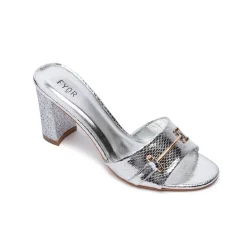 Glitter Block Heel Mule MS 201