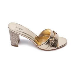 Glitter Block Heel Mule MS 201