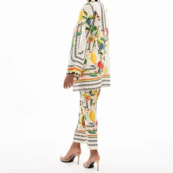 Lush Tropical Colorful Nature Inspired Tunic & Pant Set For Women J5945