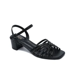 Metallic Strappy Block Heel HL 169