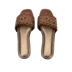 Mirror Cut Embellished Slide Sandal MY 319