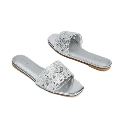 Mirror Cut Embellished Slide Sandal MY 319