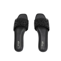 Mirror Cut Embellished Slide Sandal MY 319