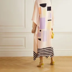 Peach Elegance Kaftan KAF0017