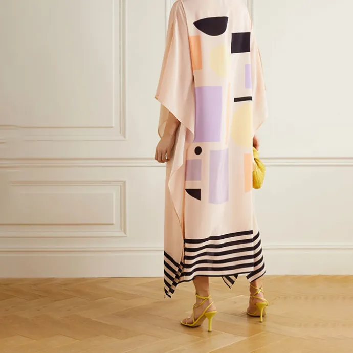 Peach Elegance Kaftan KAF0017