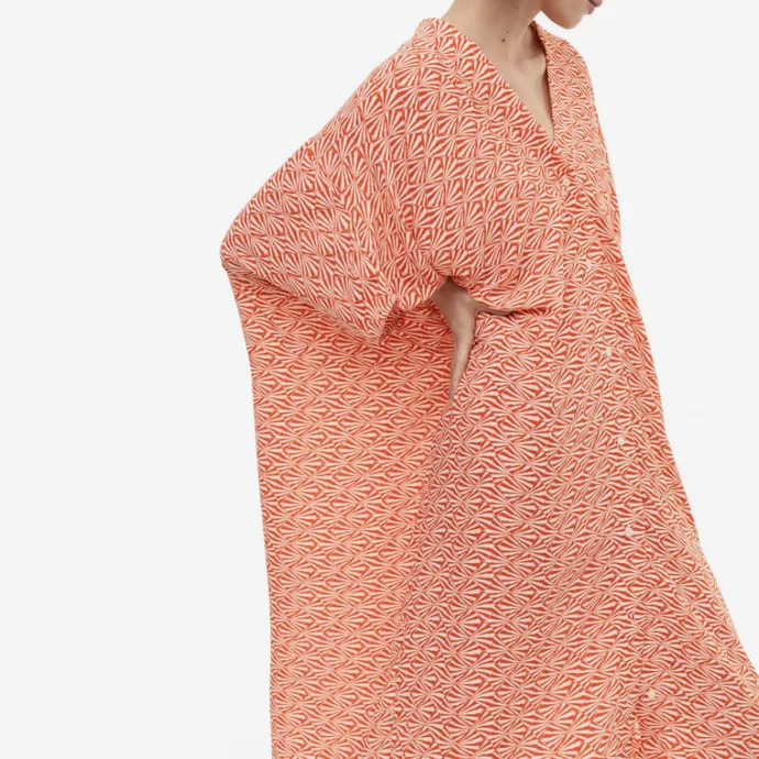 Peachy Abstract Bliss Kaftan J5872