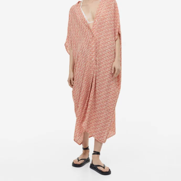 Peachy Abstract Bliss Kaftan J5872