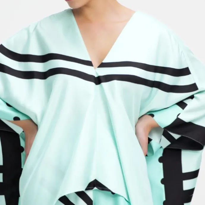 Printed Two Pcs Coord Set Top Pant Dress CORD0012