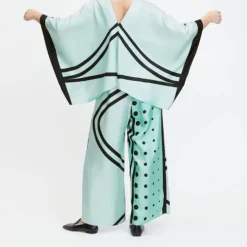 Printed Two Pcs Coord Set Top Pant Dress CORD0012
