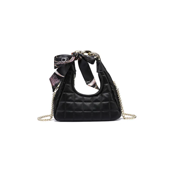 Quilted Mini Bag with scraf Detail HF 08