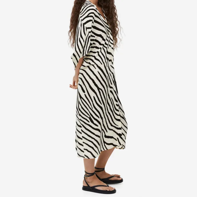 Safari Sizzle Zebra Print Women's Kaftan J5871