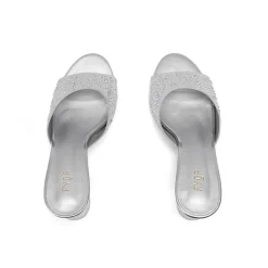 Shiny upper Embellished Mule HL 180