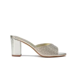 Shiny upper Embellished Mule HL 180