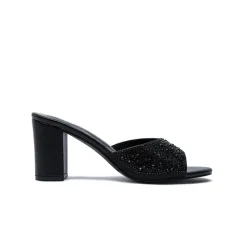 Shiny upper Embellished Mule HL 180