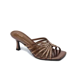 Square Diamante Heeled Sandal HL 170