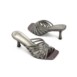 Square Diamante Heeled Sandal HL 170