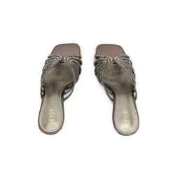 Square Diamante Heeled Sandal HL 170