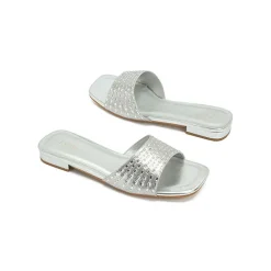 Square Diamante Slip-On Sandal HL 171