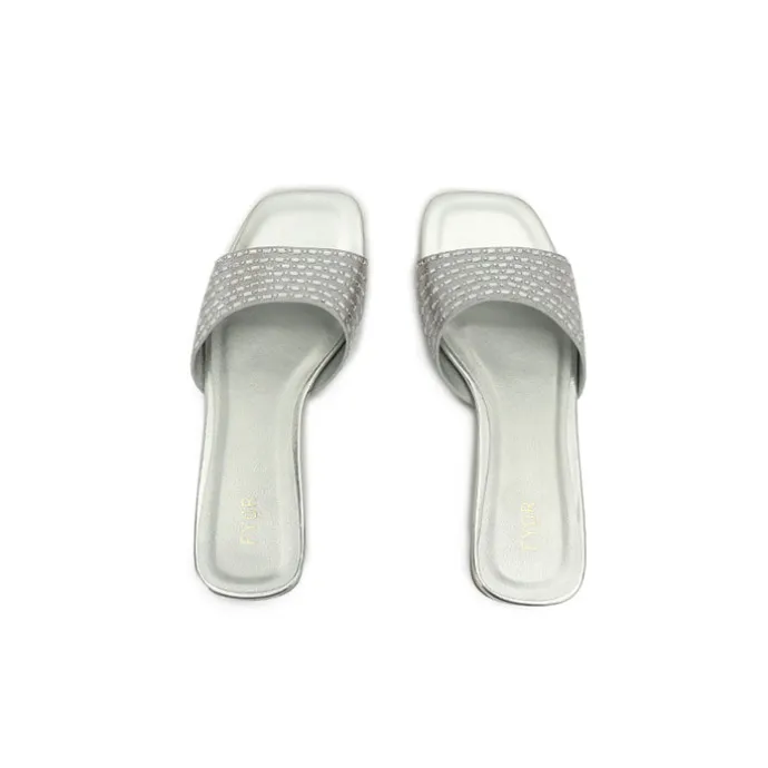 Square Diamante Slip-On Sandal HL 171