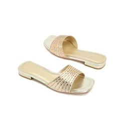 Square Diamante Slip-On Sandal HL 171