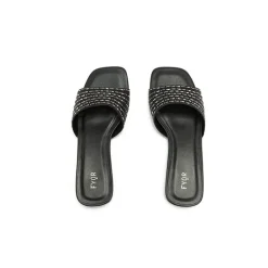 Square Diamante Slip-On Sandal HL 171