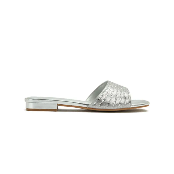 Square Diamante Slip-On Sandal HL 171