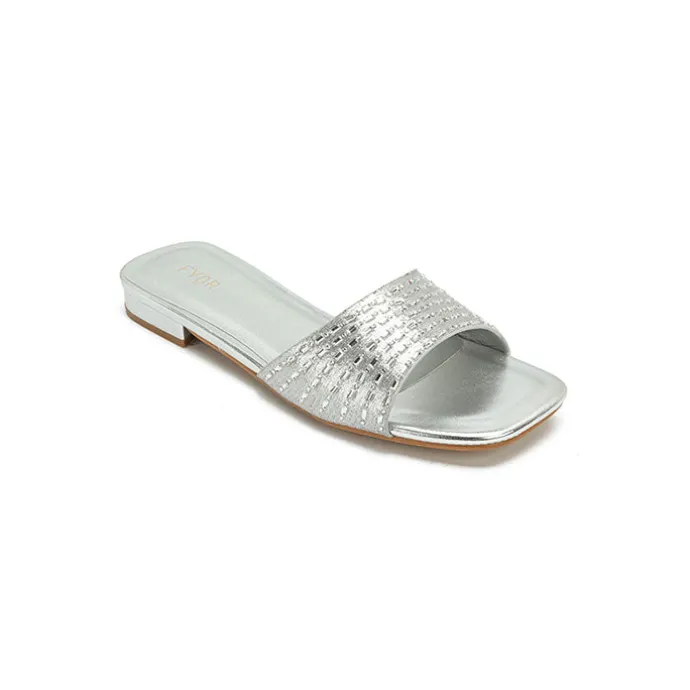 Square Diamante Slip-On Sandal HL 171