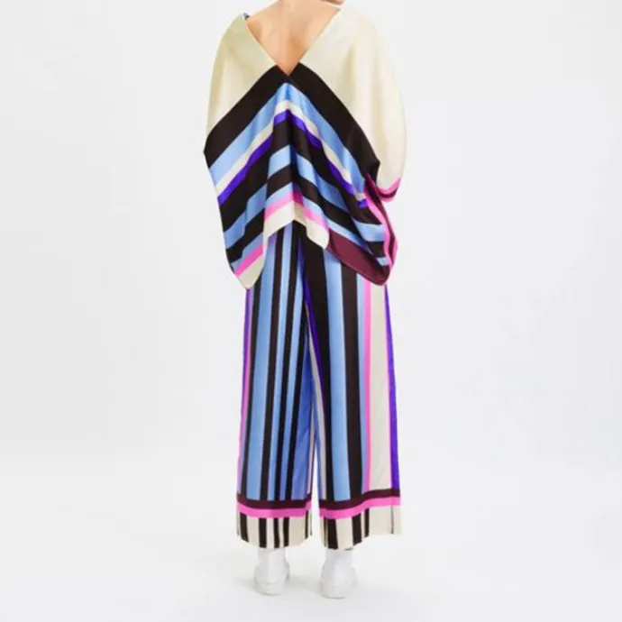 Trendy Palazzo & Draped Top Set CORD0013