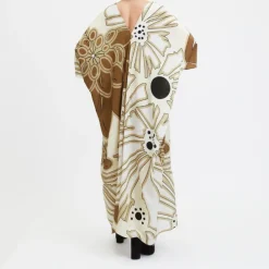 V-Neck Belt Style Printed Beach Wear Kaftan BELT014
