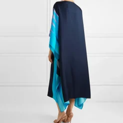 Women’s Black And Blue Color Printed Kaftan KAF0028