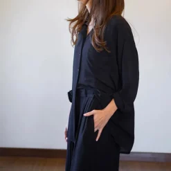 Zurich Crush Shirt With Front Pocket & Trousers J7045