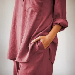 Zurich Crush Shirt With Front Pocket & Trousers J7045